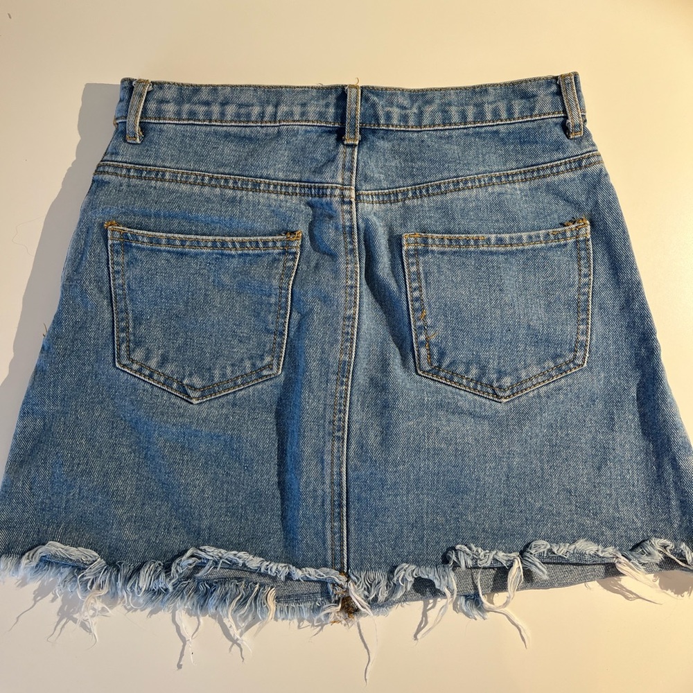 Pacsun Light Denim High Waisted Mini Skirt - Medium